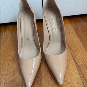 Stuart Weitzman Tan Heels Classic Pointed-Toe Stiletto